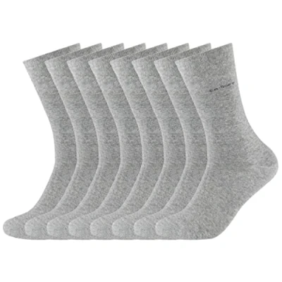 Abbildung von Camano 8 Paar Socken Unisex 3642 CA SOFT Cotton ohne Gummidruck Damen und Herren Strümpfe, Farbe Hellgrau Melange, Größe 43 46