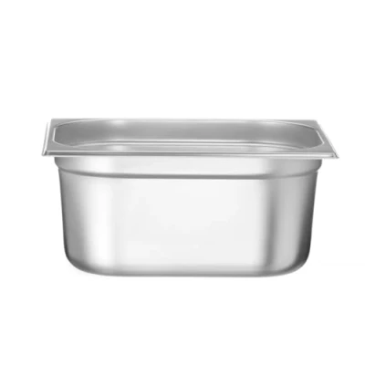 Abbildung von HENDI Gastronormbehälter, Temperaturbeständig von 40 bis 300C, Heissluftöfen Kühl und Tiefkühlschränken Chafing Dishes Bain Marie, 9,5L, GN 1/2, 325x265x(H)150mm, Edelstahl
