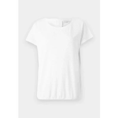 Abbildung von TOM Tailor Ajour CREW NECK Tshirt basic, Damen, Größe: XXS, Whisper white