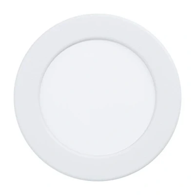 Abbildung von EGLO LED Einbaustrahler Fueva 5, Ø 11,7 cm, Spot aus Stahl und einer Kunststoff Leuchtfläche, Einbauleuchte in Weiß, flach, geringe Einbautiefe 26 mm, neutralweiß