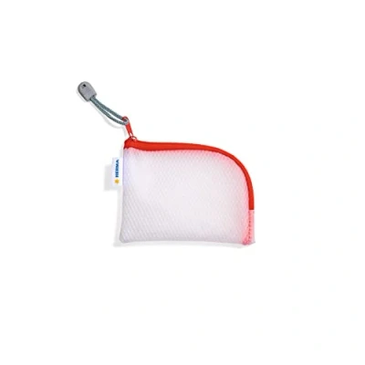 Abbildung von HERMA Dokumententasche A7 mit Reißverschluss, wasserdichte mini Reißverschlusstasche, verschließbare Dokumentenmappe aus Kunstoff Zipper, halb transparent, 14 x 10 cm, rot