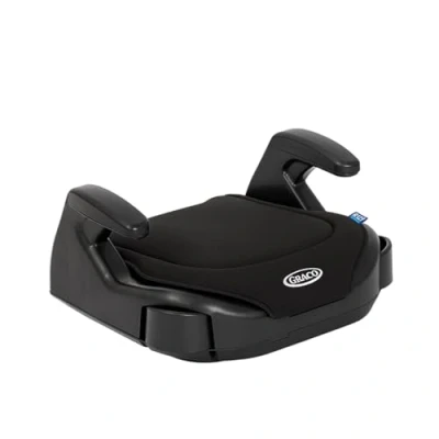 Abbildung von Graco Booster Basic R129, Autokindersitz ab ca. 7 bis 12 Jahre (135 150 cm), Sitzerhöhung ohne Rückenlehne, Getränkehalter, schwarz, Black