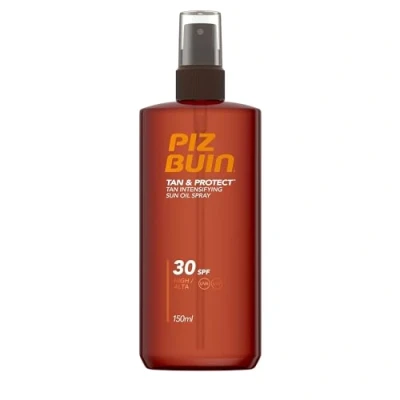 Abbildung von PIZ BUIN Tan &amp; Protect Intensifying Sun Oil Spray (150 ml), bräunungsintensivierendes Sonnenöl mit Lichtschutzfaktor 30, wasserfestes Sonnenschutz für länger anhaltende Bräune