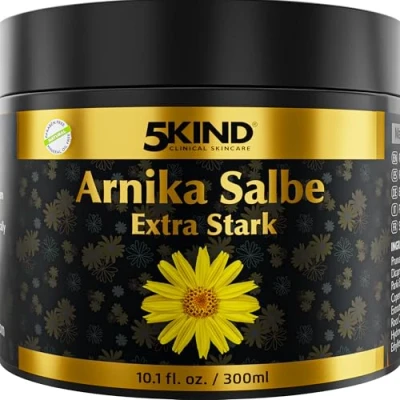 Abbildung von 5kind Extra Stark Arnika Creme 300ml Salbe Hochkonzentriert Schnell Wirkende Hochdosiert Intensive mit Montana Extract Gel für Muskeln und Gelenke