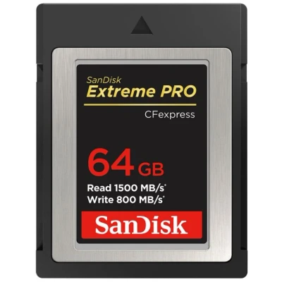 Abbildung von SanDisk Extreme Pro CFexpress Speicherkarte Typ B 64 GB (1.500 MB/s Lesen, 800 Schreiben, RescuePRO Deluxe, ruckelfreie RAW Videos, 4K, XQD Kompatibilität)
