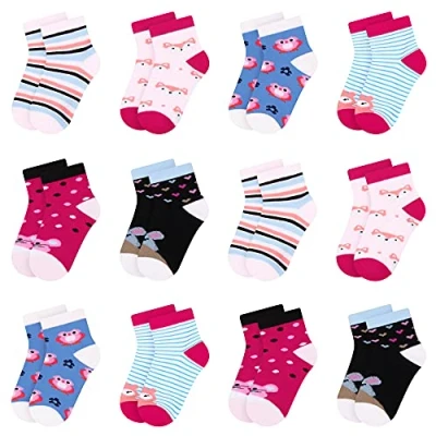 Abbildung von Libella 12er Kinder Mädchen Socken Kids Strümpfe Kindersocken bunt 2118 27 30