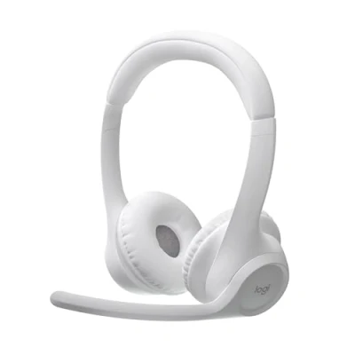 Abbildung von Logitech Zone 300 Wireless Bluetooth Headset mit Mikrofon inkl. Geräuschunterdrückung, kompatibel Windows, Mac, Chrome, Linux, iOS, iPadOS, Android Schwarz