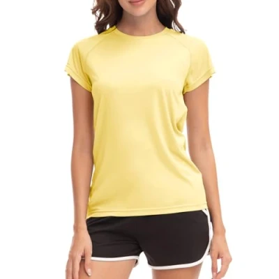 Abbildung von MEETWEE Damen Surf Shirt Rash Guard UV Shirts Schwimmen Tankini UPF 50+ Kurzarm Badeshirt Bademode