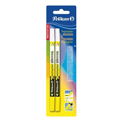 Abbildung von Pelikan 456/2/B Textmarker Löscher 2 in 1, Stück, neongelb