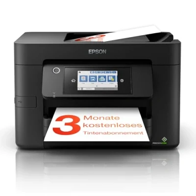 Abbildung von Epson WorkForce Pro WF 4820DWF A4 Multifunktions Tintenstrahldrucker mit kabellosem Betrieb und 3 Monaten kostenloser Tinte ReadyPrint Abonnement im Rahmen von Advantage+*
