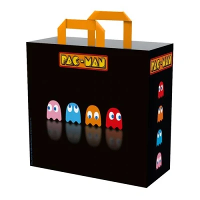 Abbildung von Konix Pac Man Einkaufstasche 40 x 45 20 cm Recyceltes Material Schwarz