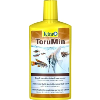 Abbildung von Tetra ToruMin für naturidentisches Schwarzwasser fügt natürliche Torfextrakte hinzu, geeignet Süßwasser Aquarien, 500 ml Flasche
