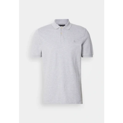 Abbildung von Marc O&#039;Polo Short Sleeve Button Placket Slits Embroide Poloshirt, Herren, Größe: Small, Iron grey melange