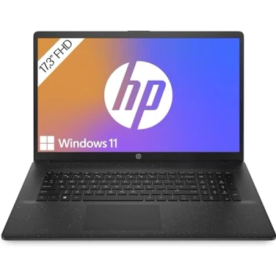 Abbildung von HP Laptop mit 17,3&quot; FHD Display, AMD Ryzen 5 7520U, 8GB DDR5 RAM, 512 GB SSD, Radeon Grafik, Windows 11, QWERTZ, Schwarz inkl. 25 Dropbox Speicher für 12 Monate