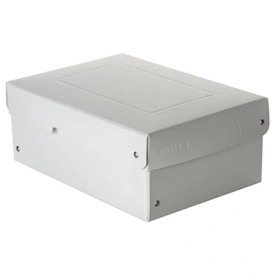 Abbildung von Original Falken PureBox Pro. Made in Germany. 100 mm hoch DIN A5 ISO 9706 16245 A. Säurefreie uns alterungsbeständige Aufbewahrungsbox mit Deckel geeignet für Archivierung Archivbox
