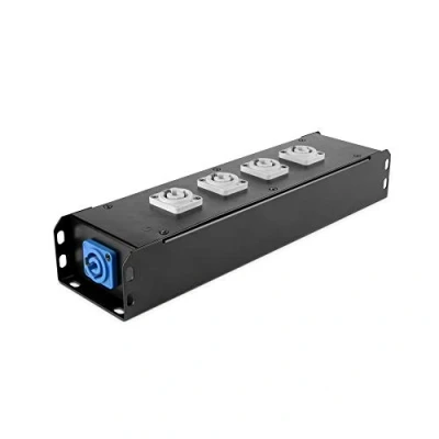 Abbildung von Adam Hall Cables PRO PORT 4 PP Stromverteiler 5 x PowerOut grey &amp; 1 PowerIn blue
