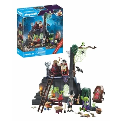 Abbildung von PLAYMOBIL Pirates Promo Pack 71651 Gespenstische Ruine, inklusive Einer Burgruine, DREI Figuren und vielen gruseligen Extras, mysteriöses Spielzeug für Kinder ab 4 Jahren