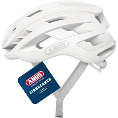Abbildung von ABUS Rennradhelm AirBreaker High End Fahrradhelm für den professionellen Radsport Jugendliche und Erwachsene Helm Damen Herren Pure White, Größe S