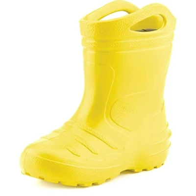 Abbildung von Ladeheid Kinder Mädchen Jungen federleichte Eva Thermo Gummistiefel gefüttert KL051 (Orange, 35 EU)