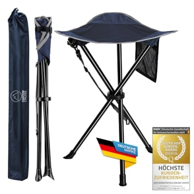 Abbildung von Camping Hocker Dreibein Angelsitz Hocker; Tragbarer Faltbarer Stuhl, Angelhocker, Festival Stuhl (1 Stück)