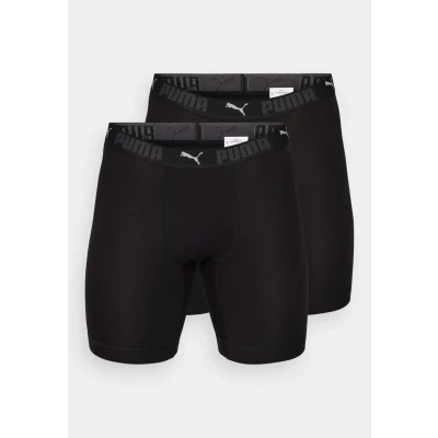 Abbildung von Puma Sport LONG Boxer 2 PACK Panties, Herren, Größe: Small, Schwarz