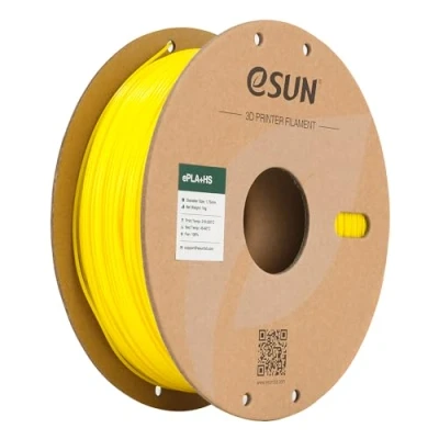Abbildung von eSUN PLA+ Filament 1.75mm, PLA+HS Hochgeschwindigkeitsdruck 3D Drucker Maßgenauigkeit +/ 0.03mm, 1KG Spule (2.2 LBS) Speedy PLA Plus für High Speed Drucker,Gelb