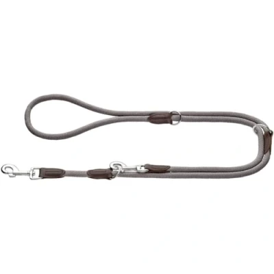 Abbildung von HUNTER Freestyle Verstellbare Führleine für Hunde, robust, wetterfest, 1,0/200 cm, grau