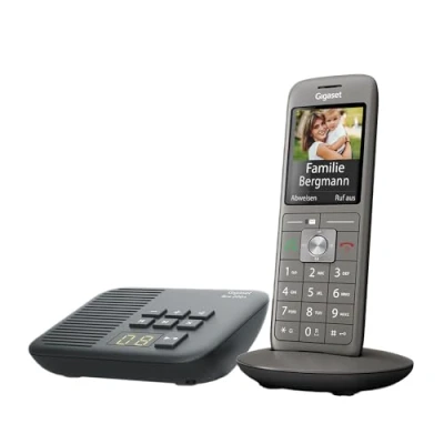 Abbildung von Gigaset CL660A Schnurloses Dect Telefon mit Anrufbeantworter und großem TFT Farbdisplay, Metall Anthrazit, Box 200 [Deutsche Version]