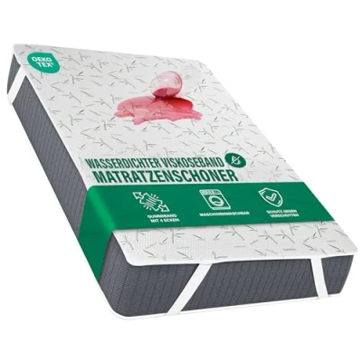 Abbildung von Utopia Bedding Matratzenschoner 90 x 190 30 cm Wasserdicht, Bambus Viskose, Mit Elastisch Eckbändern, Oeko TEX Zertifiziert Matratzenauflage Atmungsaktive, Matratzenschutz