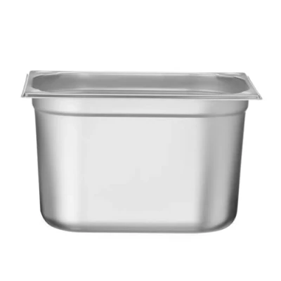Abbildung von HENDI Gastronormbehälter, Temperaturbeständig von 40 bis 300C, Heissluftöfen Kühl und Tiefkühlschränken Chafing Dishes Bain Marie, Stapelbar, 12.5L, GN 1/2, 325x265x(H)200mm, Edelstahl