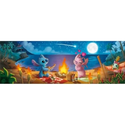 Abbildung von Clementoni Puzzle Panorama Disney Stitch 1000 Stücke, Compact Box für Erwachsene 14 99 Jahre, Geschenk Mann und Frau, Made in Italy, 37061