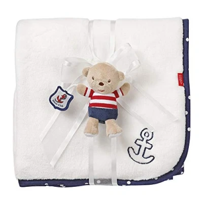 Abbildung von Fehn 078794 Kuscheldecke Teddy / Kuschelige Schmusedecke für Babys und Kleinkinder ab 0+ Monaten zum Kuscheln, als Krabbelunterlage, Schnuffeltuch oder Zudecke zuhause unterwegs