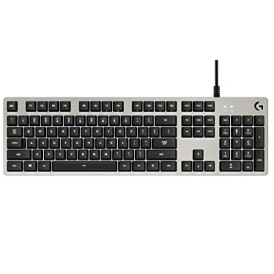 Abbildung von Logitech G413 Mechanische Gaming Tastatur, Taktile Romer G Switches, Gebürstetes Aluminiumgehäuse, Programmierbare F Tasten, USB Durchschleife, US QWERTY Layout Silber/Schwarz