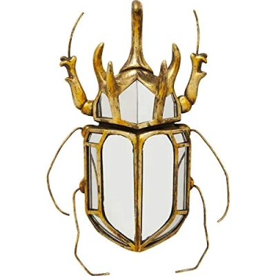 Abbildung von Kare Design Wandschmuck Beetle Mirror, Gold, Wandschmuck, Käfer, Glas verspiegelt, handgefertigt, 39x25x6 cm (H/B/T)