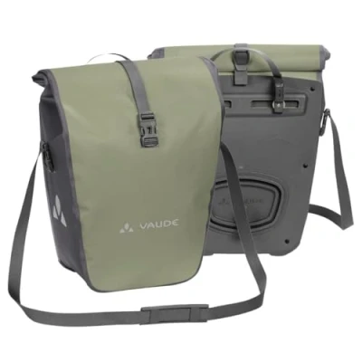 Abbildung von VAUDE Fahrradtaschen für Gepäckträger Aqua Back 2x24L in beige 2 x Hinterradtaschen wasserdicht, Fahrrad Gepäckträgertasche hinten, einfache Befestigung Made Germany