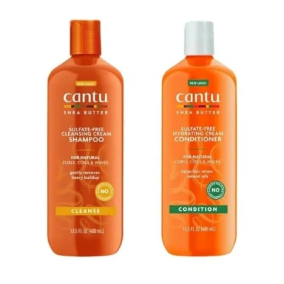 Abbildung von Cantu Sheabutter für natürliches Haar, sulfatfrei, Reinigungscreme, Shampoo, 400 ml