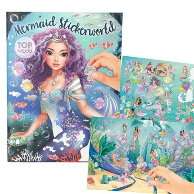 Abbildung von Depesche 13395 TOPModel Mermaid Metallic Stickerbuch mit 26 detaillierten Unterwasser Hintergrundseiten und 4 Seiten Accessoire Aufklebern