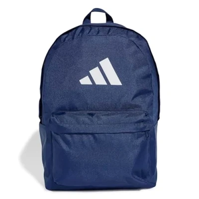 Abbildung von adidas Unisex Classic 3BARS Backpack, Dark Blue / White, One Size