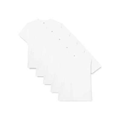 Abbildung von Fruit of the Loom Herren Super Premium Short Sleeve T Shirt, weiß, L (5er Pack)