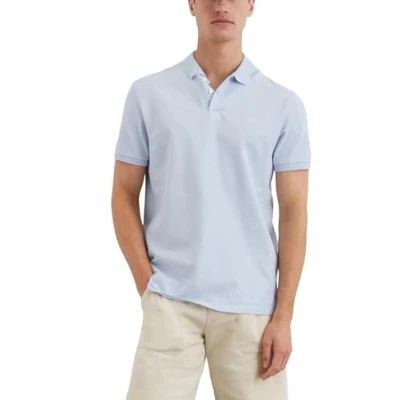 Abbildung von Marc O&#039;Polo Short Sleeve Button Placket Slits AT HEM Poloshirt, Herren, Größe: Large, Starlight