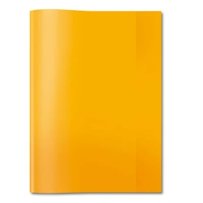 Abbildung von HERMA 7494 Heftumschläge A4 Transparent Orange, 25 Stück, Hefthüllen aus strapazierfähiger &amp; abwischbarer Polypropylen Folie, durchsichtige Heftschoner Set für Schulhefte, farbig