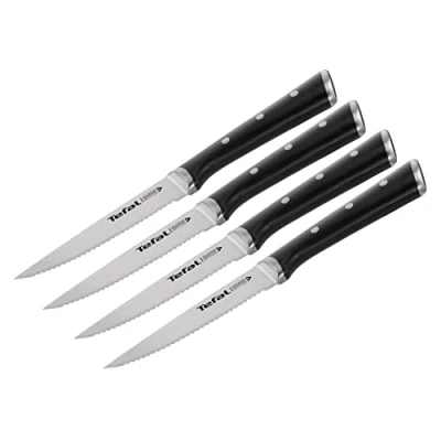 Abbildung von Tefal K232S4 Ice Force 4 teiliges Steakmesser Set 11 cm Spezialmesser langfristige Leistung Messer wird nach dem Erwärmen einer Temperatur von 120C ausgesetzt Edelstahl made in Germany
