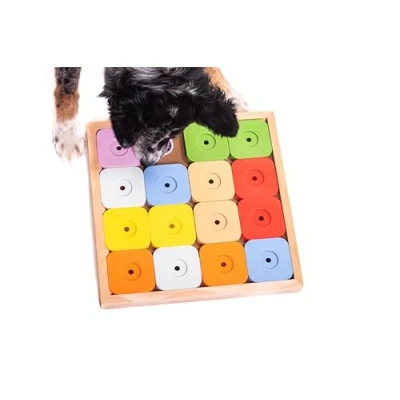 Abbildung von Sudoku Medium Genie Color Interaktives Hundespielzeug aus Holz Intelligentes Spielzeug für Hunde