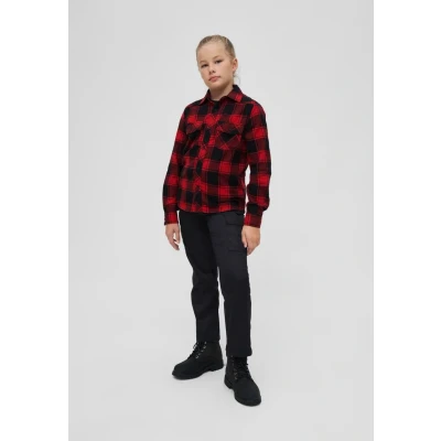 Abbildung von Brandit Hemd für Kinder, Größe: 134/140, Red/black/white