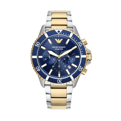 Abbildung von Emporio Armani Diver Chronograph silvercoloured, Herren, Größe: One Size, Silver coloured
