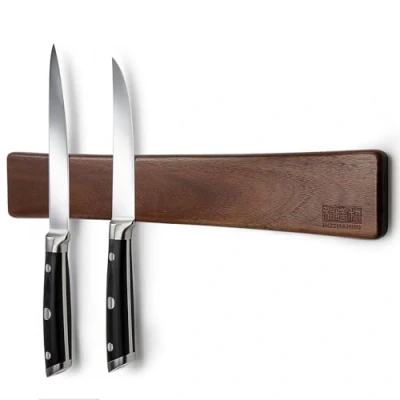Abbildung von HOSHANHO Magnetleiste Messer, Messerhalter Magnetisch für Wand, Magnet Holz Knife Holder Utensilien und Aufbewahrung Werkzeuge, 40cm/16in