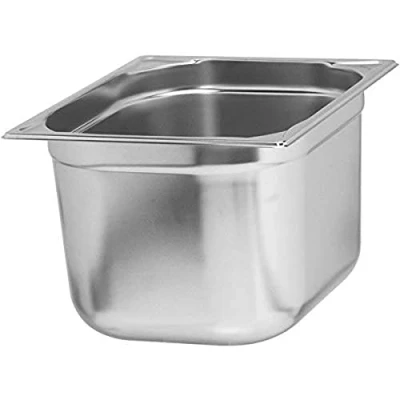 Abbildung von APS 81204 GN Behälter 1/2, Gastronormbehälter Edelstahl/Abmessungen 26,5 x 32,5 cm/Höhe 10 cm/Volumen 6 Liter Edelstahlfarben