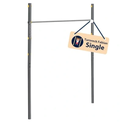 Abbildung von HUDORA Turnreck Fabian Standard/Pro einfache/doppelte Turnstange für Kinder &amp; Erwachsene 4 fach höhenverstellbare Gymnastikstange belastbare Outdoor Fitnessstange bis zu 100kg