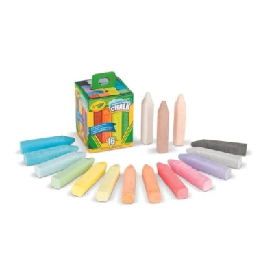 Abbildung von CRAYOLA Abwaschbare Outdoor Kreiden für Schule und Freizeit, 16 verschiedene leuchtende Farben, 51 4008