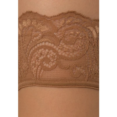 Abbildung von Falke MATT Deluxe 20 Denier STAY UPS Transparent Overkneestrümpfe, Damen, Größe: 35 37, Powder new